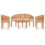 Gartenmöbel-Set 4-teilig aus massivem Teakholz von vidaXL, Gartensets - Ref: Foro24-3059962, Preis: 712,99 €, Rabatt: %