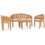 Gartenmöbel-Set 4-teilig aus massivem Teakholz von vidaXL, Gartensets - Ref: Foro24-3059962, Preis: 712,99 €, Rabatt: %