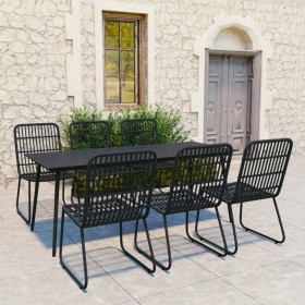 7-teiliges Garten-Esszimmerset aus synthetischem Rattan und Glas von vidaXL, Gartensets - Ref: Foro24-3060247, Preis: 844,19 ...