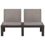 Set de muebles de jardín 3 piezas con cojines plástico gris de vidaXL, Conjuntos de jardín - Ref: Foro24-3059828, Precio: 238...