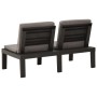 Set de muebles de jardín 3 piezas con cojines plástico gris de vidaXL, Conjuntos de jardín - Ref: Foro24-3059828, Precio: 238...