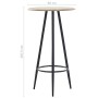 High table and stools set 5 pieces black fabric by vidaXL, Furniture sets for kitchens and dining rooms - Ref: Foro24-3051173...