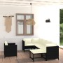 7-piece garden furniture set with black synthetic rattan cushions by vidaXL, Garden sets - Ref: Foro24-3059788, Price: 384,99...