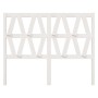 Solid pine wood headboard in white 156x4x100 cm by vidaXL, Headboards and footboards - Ref: Foro24-818626, Price: 68,99 €, Di...