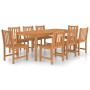 Conjunto de comedor de jardín 9 piezas madera maciza de teca de vidaXL, Conjuntos de jardín - Ref: Foro24-3059946, Precio: 1,...