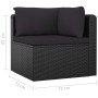 Garden furniture set 11 pieces black synthetic rattan cushions by vidaXL, Garden sets - Ref: Foro24-3059497, Price: 951,21 €,...