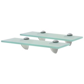 Floating shelves 2 units glass 8 mm 30x20 cm by vidaXL, Shelves and shelves - Ref: Foro24-3051518, Price: 25,81 €, Discount: %