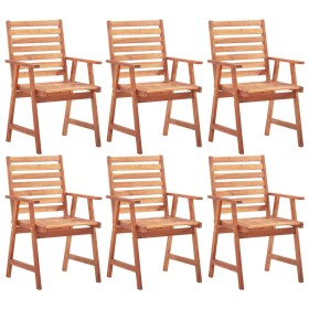 Garden dining chairs 6 pcs solid acacia wood by vidaXL, Garden chairs - Ref: Foro24-3051101, Price: 369,99 €, Discount: %