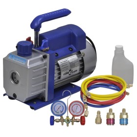 Single stage vacuum pump with bidirectional manifold pressure gauge by vidaXL, Air conditioning accessories - Ref: Foro24-305...