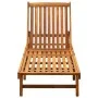 Tumbona de jardín con cojín madera maciza de acacia de vidaXL, Tumbonas - Ref: Foro24-3061344, Precio: 212,33 €, Descuento: %