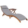 Gartenliege mit Tisch und Kissen aus massivem Akazienholz von vidaXL, Liegen - Ref: Foro24-3061588, Preis: 190,14 €, Rabatt: %