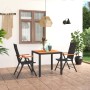 Juego de comedor para jardín 3 piezas negro y marrón de vidaXL, Conjuntos de jardín - Ref: Foro24-3060076, Precio: 290,22 €, ...