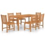 Conjunto de comedor de jardín 7 piezas madera maciza de teca de vidaXL, Conjuntos de jardín - Ref: Foro24-3059941, Precio: 84...