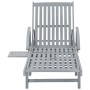 Garden sun lounger with solid acacia wood cushion. by vidaXL, Loungers - Ref: Foro24-3061338, Price: 201,45 €, Discount: %