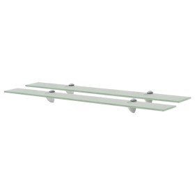 Floating shelves 2 units glass 8 mm 80x20 cm by vidaXL, Shelves and shelves - Ref: Foro24-3051539, Price: 47,99 €, Discount: %