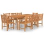 Conjunto de comedor de jardín 9 piezas madera maciza de teca de vidaXL, Conjuntos de jardín - Ref: Foro24-3059948, Precio: 1,...