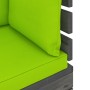 Ecksofa aus Gartenpaletten mit Kissen aus Kiefernholz von vidaXL, Modulare Sofas für den Außenbereich - Ref: Foro24-3061658, ...