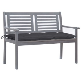 2-seater garden bench in gray eucalyptus wood and 120 cm cushion by vidaXL, garden benches - Ref: Foro24-3061038, Price: 183,...