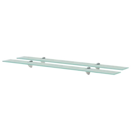 Floating shelves 2 units glass 8 mm 100x20 cm by vidaXL, Shelves and shelves - Ref: Foro24-3051525, Price: 61,99 €, Discount: %