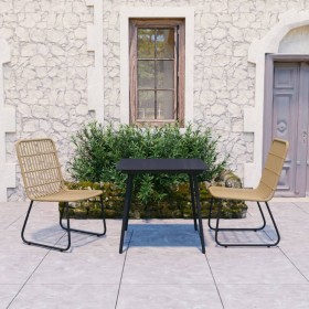 3-piece garden dining set synthetic rattan and glass by vidaXL, Garden sets - Ref: Foro24-3060231, Price: 309,99 €, Discount: %