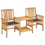 Garden chairs and table with solid acacia wood cushions by vidaXL, Garden sets - Ref: Foro24-3061290, Price: 143,58 €, Discou...