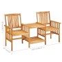 Garden chairs and table with solid acacia wood cushions by vidaXL, Garden sets - Ref: Foro24-3061290, Price: 143,58 €, Discou...