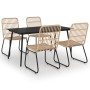 5-piece garden dining set synthetic rattan and glass by vidaXL, Garden sets - Ref: Foro24-3060233, Price: 552,96 €, Discount: %