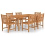 Conjunto de comedor de jardín 7 piezas madera maciza de teca de vidaXL, Conjuntos de jardín - Ref: Foro24-3059944, Precio: 1,...