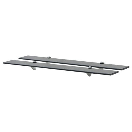 Floating shelves 2 units glass 8 mm 80x20 cm by vidaXL, Shelves and shelves - Ref: Foro24-3051531, Price: 47,87 €, Discount: %