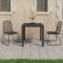 Black PVC rattan 3-piece garden dining set by vidaXL, Garden sets - Ref: Foro24-3060118, Price: 247,99 €, Discount: %