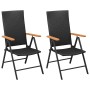 Garden dining set 3 pieces black and brown by vidaXL, Garden sets - Ref: Foro24-3060082, Price: 284,85 €, Discount: %