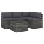 Garden pallet furniture 5 pieces cushions solid pine wood by vidaXL, Garden sets - Ref: Foro24-3061827, Price: 399,68 €, Disc...