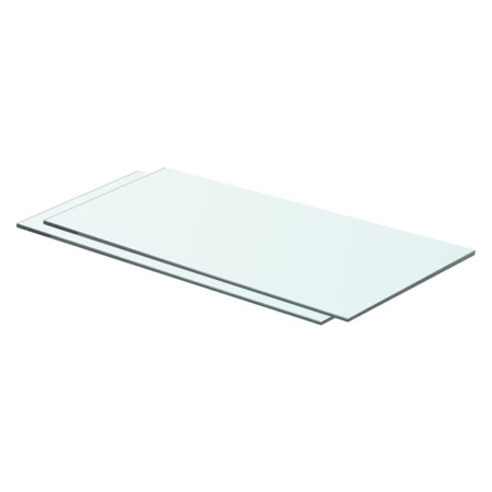 Shelves 2 units transparent glass panel 60x25 cm by vidaXL, Shelves and shelves - Ref: Foro24-3051565, Price: 26,06 €, Discou...