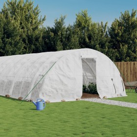 Gewächshaus mit weißer Stahlstruktur 30 m² 6x5x2,3 m von vidaXL, Gewächshäuser - Ref: Foro24-3188095, Preis: 344,99 €, Rabatt: %