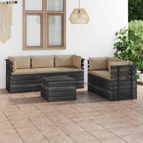 Garden pallet furniture 6 pieces cushions solid pine wood by vidaXL, Garden sets - Ref: Foro24-3061890, Price: 624,63 €, Disc...