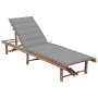 Garden lounger with bamboo cushion by vidaXL, Loungers - Ref: Foro24-3061633, Price: 203,93 €, Discount: %