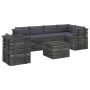 Pallet furniture for garden 7 pcs solid pine wood cushions by vidaXL, Garden sets - Ref: Foro24-3061959, Price: 641,29 €, Dis...