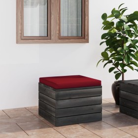 Pallet ottoman for garden with pine wood cushion by vidaXL, Modular outdoor sofas - Ref: Foro24-3061704, Price: 73,85 €, Disc...