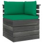 4-Sitzer-Gartensofa aus Paletten und Kissen aus massivem Kiefernholz von vidaXL, Gartensets - Ref: Foro24-3061748, Preis: 410...