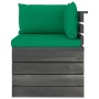 4-seater garden pallet sofa and solid pine wood cushions by vidaXL, Garden sets - Ref: Foro24-3061748, Price: 410,99 €, Disco...