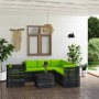 Garden pallet furniture 7 pieces cushions solid pine wood by vidaXL, Garden sets - Ref: Foro24-3061922, Price: 594,40 €, Disc...