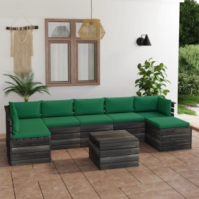 Pallet furniture for garden 8 pcs solid pine wood cushions by vidaXL, Garden sets - Ref: Foro24-3062024, Price: 667,99 €, Dis...