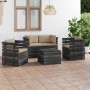 Pallet furniture for garden 5 pieces cushions solid pine wood by vidaXL, Garden sets - Ref: Foro24-3061818, Price: 538,97 €, ...