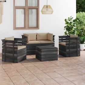 Pallet furniture for garden 5 pieces cushions solid pine wood by vidaXL, Garden sets - Ref: Foro24-3061818, Price: 514,76 €, ...