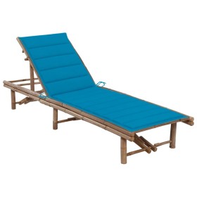 Garden lounger with bamboo cushion by vidaXL, Loungers - Ref: Foro24-3061636, Price: 204,16 €, Discount: %