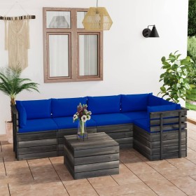 Pallet furniture for garden 6 pcs solid pine wood cushions by vidaXL, Garden sets - Ref: Foro24-3061957, Price: 554,99 €, Dis...