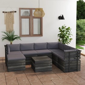 Pallet furniture for garden 8 pcs solid pine wood cushions by vidaXL, Garden sets - Ref: Foro24-3062043, Price: 777,33 €, Dis...