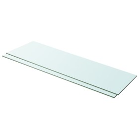 Shelves 2 units transparent glass panel 100x30 cm by vidaXL, Shelves and shelves - Ref: Foro24-3051586, Price: 48,46 €, Disco...