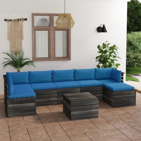 Pallet furniture for garden 8 pcs solid pine wood cushions by vidaXL, Garden sets - Ref: Foro24-3062023, Price: 723,99 €, Dis...