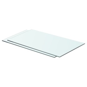 2 units of shelves with transparent glass panel 60x30 cm by vidaXL, Shelves and shelves - Ref: Foro24-3051566, Price: 33,50 €...